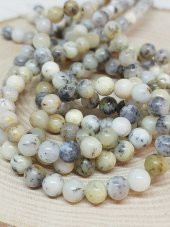 Beyaz Alacalı Opal Taşı Dizi 6mm thumbnail 1