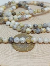 Beyaz Alacalı Opal Taşı Dizi 6mm thumbnail 2