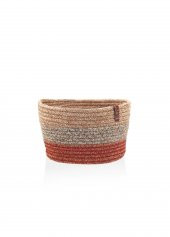 The Mia SPT0030 Jutte Yuvarlak Sepet Bambu Kiremit 20x13 CM - 2