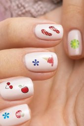 Summer -2 Tırnak Dövmesi, Tırnak Tattoo, Nail Art, Tırnak Sticker - 1
