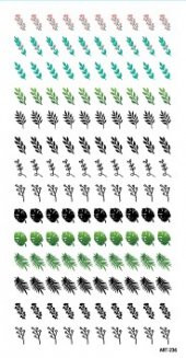 Leaf Tırnak Dövmesi,Tırnak Tattoo,Nail Art ,Tırnak Sticker - 4