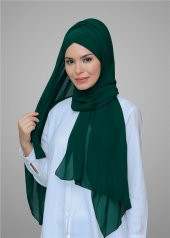 Zümrüt Pratik Hazır Geçmeli Bone Şal Şifon Kendinden Boneli Üç Bantlı 1451_37 - 1