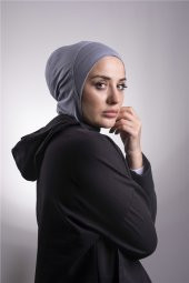 Füme Pratik Hazır Geçmeli Bone Viskon Kumaş Hijab Spor 2106_25 - 1