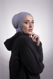 Füme Pratik Hazır Geçmeli Bone Viskon Kumaş Hijab Spor 2106_25 - 2