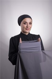 Füme Pratik Hazır Geçmeli Şal Şifon Boru Boneli 3001_25 - 1