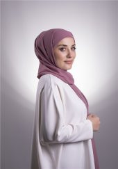 Fuşya Pratik Hazır Geçmeli Şal Şifon Boru Boneli 3001_20 - 5