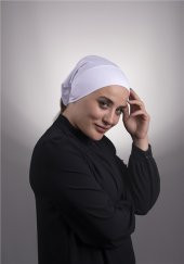 Beyaz Pratik Hazır Geçmeli İç Bone Viskon Kumaş Dikişsiz Boru Bone 3006_42 - 2