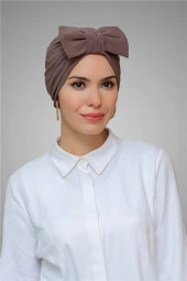 Vizon Pratik Hazır Geçmeli Tesettür Bone Sandy Kumaş Fiyonklu Büzgülü 7006_10 - 1