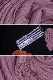Beyaz Çift Katlı 5'li Eşarp Süngeri Polyester 1010B_42 - 2