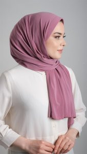 Gül Kurusu Pratik Hazır Geçmeli Eşarp Sandy Kumaş Sade 1817_18 - 2