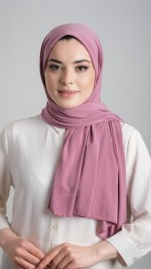 Gül Kurusu Pratik Hazır Geçmeli Eşarp Sandy Kumaş Sade 1817_18 - 1