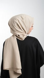 Bej Düz Klasik Şal Pamuk Caz Sade 202105_12 - 2