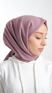 Mor Düz Klasik Şal Pamuk Caz Sade 202105_22 - 2