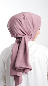 Mor Düz Klasik Şal Pamuk Caz Sade 202105_22 - 3