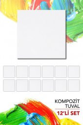 16x17 cm Pres Kompozit Tuval 12li Set - 2