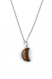 Kaplan Gözü Doğal Taş Ay Model Kolye thumbnail 1