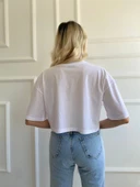 Kadın Kanat Baskılı Tişört Beyaz thumbnail 5