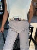 Kadın Kargo Model Pantolon Taş Rengi - 3