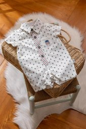 Pamuklu Penguen Detaylı Erkek Bebek Bayramlık Tulum 12779 - 3