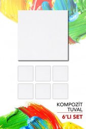 30x30 cm Pres Kompozit Tuval 6lı Set - 2