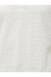 3sam10074mk 010 Ekru Erkek Pamuk Jersey Kısa Kol Polo Yaka T-shirt - 6