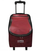 La Vista Kedi ve Köpek Valiz Kırmızı 41-36-27cm - 4