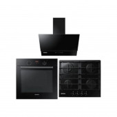 Samsung NV60K5140BB - NA64N7100AB - NK24N7060VB Siyah Ankastre Set - 1