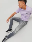 JACK JONES Liam Model Dar Kesim Gri Kot Pantolon 12229187 thumbnail 8