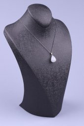 Kristal Kuvars Doğal Taş Damla Model Kolye thumbnail 2