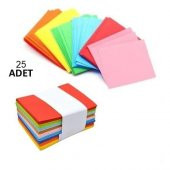 Renkli Küçük Zarf 7x9 cm 25 Li Paket - 1