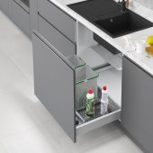 Starax Çöp Kovası Çekmece İçi 90cm Otomatik 16+16+1+1+1Lt Gri - 2