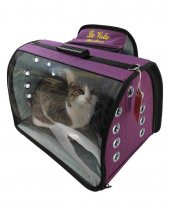 La Vista Jumbo Tomris Kedi, Küçük Köpek Sırt Taşıma Çantası Mor 50-32-31cm - 1