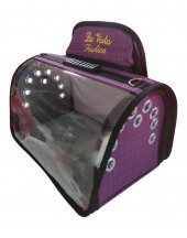 La Vista Jumbo Tomris Kedi, Küçük Köpek Sırt Taşıma Çantası Mor 50-32-31cm - 2