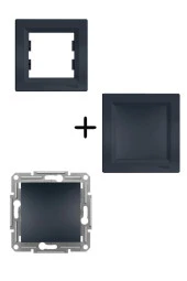 Schneider Asfora Antrasit Permütatör - Ara Vavien - Deviatör Çerçeveli thumbnail 1