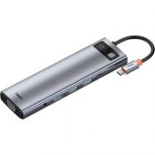 BASEUS 11in1 100W Type C Çoğaltıcı Çevirici Adaptör, 3xUSB, 2x HDMİ, 1x RJ45, 1x VGA, 1x3.5MM - 1