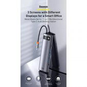 BASEUS 11in1 100W Type C Çoğaltıcı Çevirici Adaptör, 3xUSB, 2x HDMİ, 1x RJ45, 1x VGA, 1x3.5MM - 2