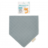 Novibaby Müslin Bebek Fular Önlük  Petrol  Mama Önlüğü Salya Bezi Ağız Mendili Bandana 30x30cm - 1