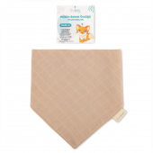 Novibaby Müslin Bebek Fular Önlük  Latte  Mama Önlüğü Salya Bezi Ağız Mendili Bandana 30x30cm - 1