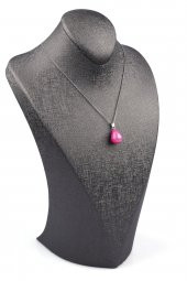 Pembe Akik Doğal Taş Damla Model Kolye thumbnail 2