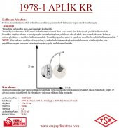 Eray Aydınlatma 1978-1 Aplik Krom thumbnail 2