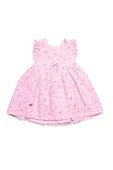 Patik Bandana Çorap Külot Kız Bayramlık Elbise Kutulu 5'li Set Pembe 11727 - 5