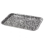 Sunumluk Mini Tepsi MeridyenDukkan 20x28 Cm Siyah-Beyaz Melamin Laminat - 1