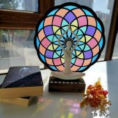Veraart Epoksili Işıklı Kişiselleştirilebilir Torus Yoga Yapan Kadın Gece Lambası  Dekoratif Obje - 1