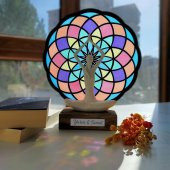 Veraart Epoksili Işıklı Kişiselleştirilebilir Torus Yoga Yapan Kadın Gece Lambası  Dekoratif Obje - 5
