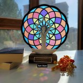 Veraart Epoksili Işıklı Kişiselleştirilebilir Torus Yoga Yapan Kadın Gece Lambası  Dekoratif Obje - 6