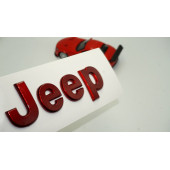 Jeep Kaput Bagaj 3M 3D Parlak Kırmızı Yazı Logo thumbnail 1