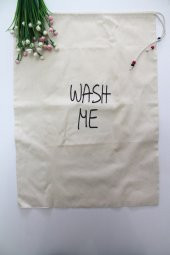 Wash Me Baskılı Çok Amaçlı Kirli Torbası 50x70cm - 3
