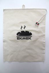 Büyük Boy Sıcak Ekmek  Baskılı Askılı Büzgülü Ekmek Torbası 50x40cm - 1