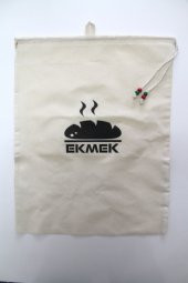 Büyük Boy Sıcak Ekmek  Baskılı Askılı Büzgülü Ekmek Torbası 50x40cm - 2