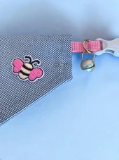 Pink Bee Kedi Bandana, Fular, Kedi Kıyafeti Kedi Elbisesi, Kedi Tasması - 1